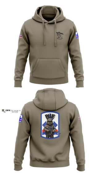 Hoodie, 3RD PLT BAD BOYS3RD PLT BAD BOYS 899719921-299 DismountBlue EwokDismount sabersBlue Ewok, Army, Teamtime, Team time, sublimation, custom sports apparel, team uniforms, spirit wear, spiritwear, sports uniforms, custom shirts, team store, custom team store, fundraiser sports, apparel fundraiser