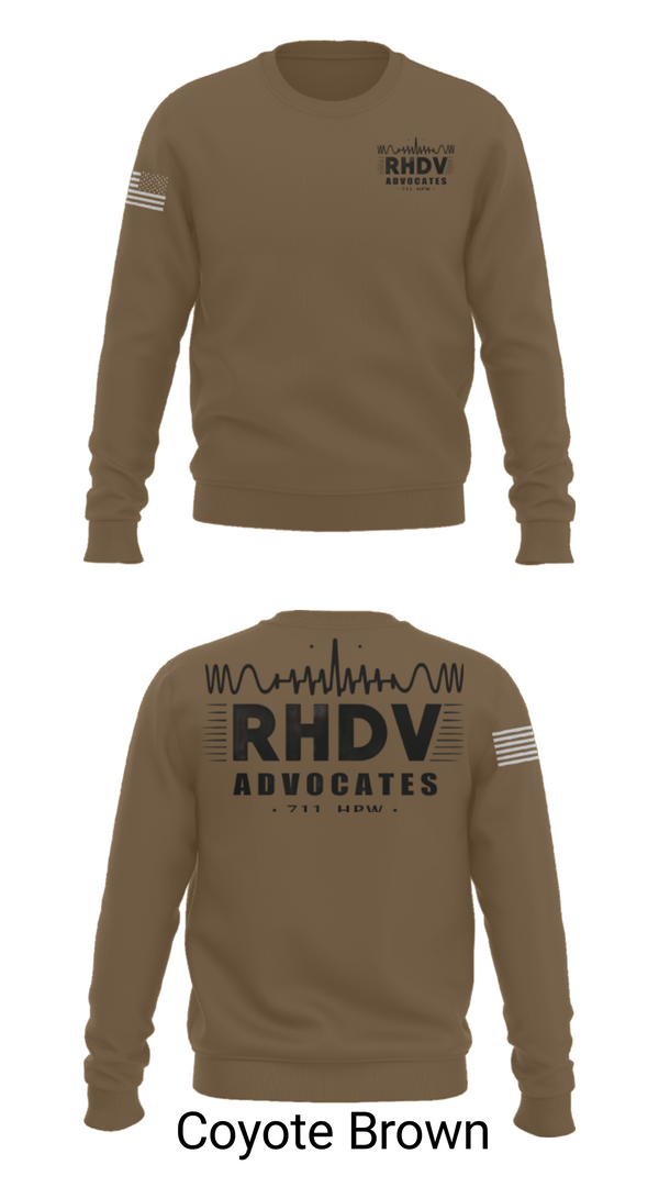 Crew Neck Sweatshirt, 711 HPW/RHDV, Army, Teamtime, Team time, sublimation, custom sports apparel, team uniforms, spirit wear, spiritwear, sports uniforms, custom shirts, team store, custom team store, fundraiser sports, apparel fundraiser