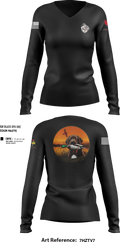 Bird dawgs Women's Long Sleeve V-neck Shirt - 256