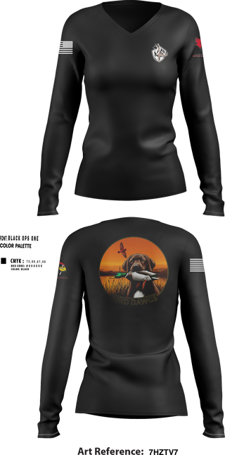 Womens Long Sleeve Vneck Shirt, Bird dawgs, Army, Teamtime, Team time, sublimation, custom sports apparel, team uniforms, spirit wear, spiritwear, sports uniforms, custom shirts, team store, custom team store, fundraiser sports, apparel fundraiser