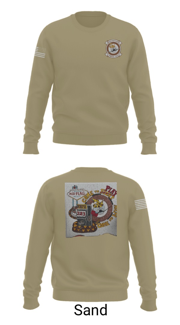 Crew Neck Sweatshirt, VMFA-323, Marines, Teamtime, Team time, sublimation, custom sports apparel, team uniforms, spirit wear, spiritwear, sports uniforms, custom shirts, team store, custom team store, fundraiser sports, apparel fundraiser