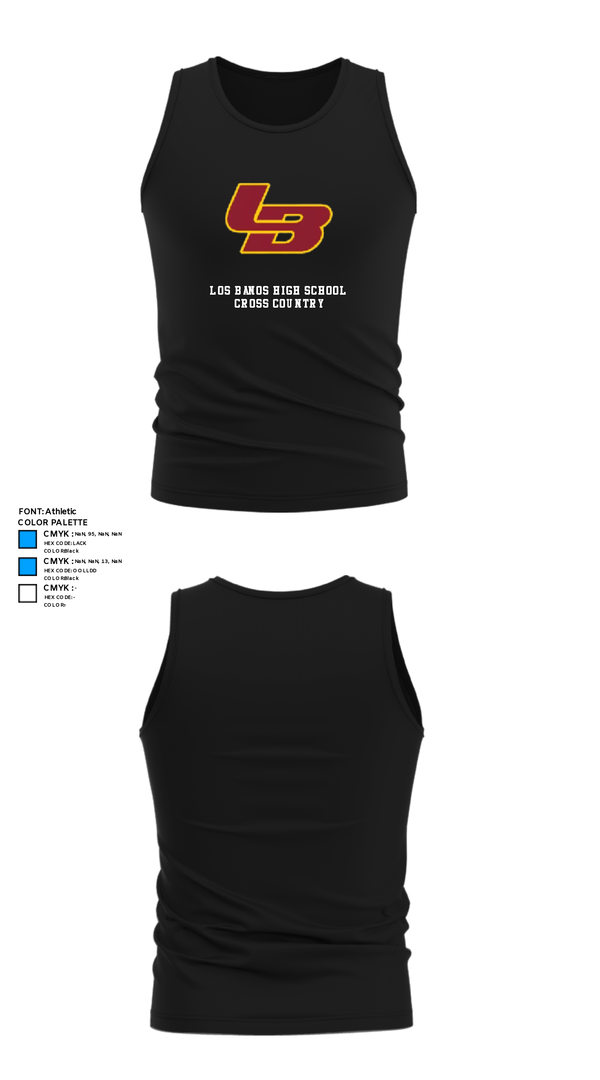 Tank Top, Los Banos High School Cross Country, Cross Country, Teamtime, Team time, sublimation, custom sports apparel, team uniforms, spirit wear, spiritwear, sports uniforms, custom shirts, team store, custom team store, fundraiser sports, apparel fundraiser