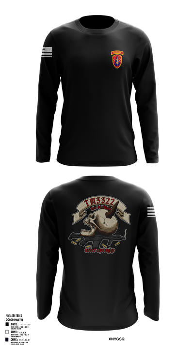 TM 2, B TRP, 3rd SQDN, 3 SFAB 94880157 Long Sleeve Performance Shirt - 1