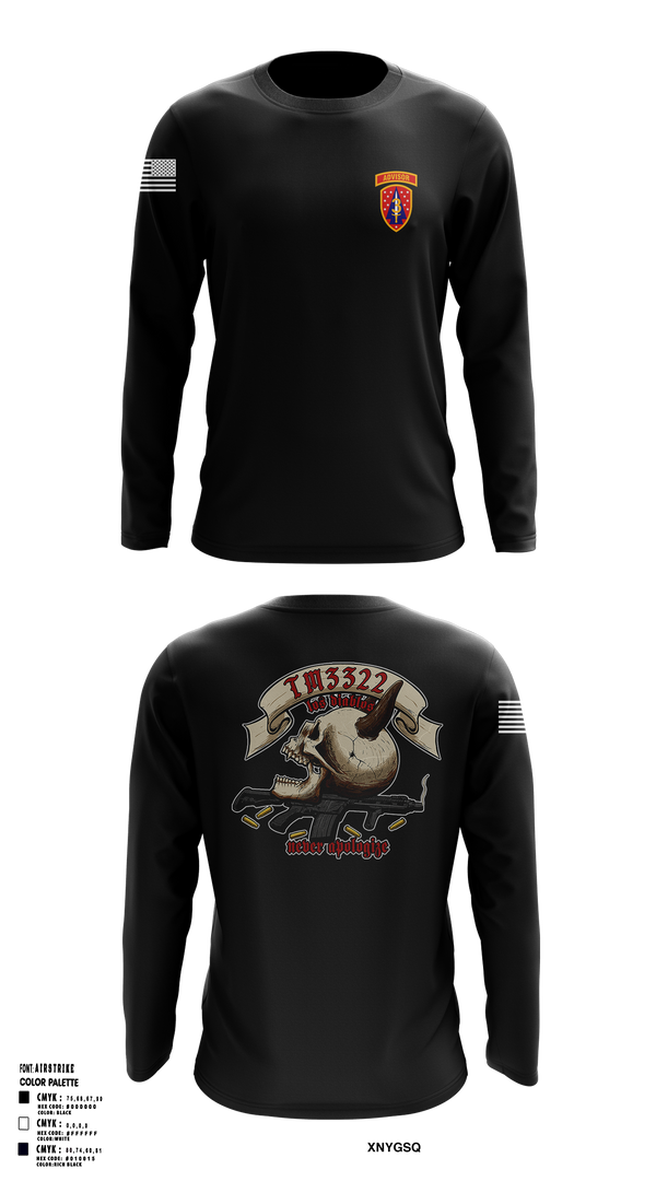 Long Sleeve Performance Shirt, TM 2, B TRP, 3rd SQDN, 3 SFAB, Army, Teamtime, Team time, sublimation, custom sports apparel, team uniforms, spirit wear, spiritwear, sports uniforms, custom shirts, team store, custom team store, fundraiser sports, apparel fundraiser