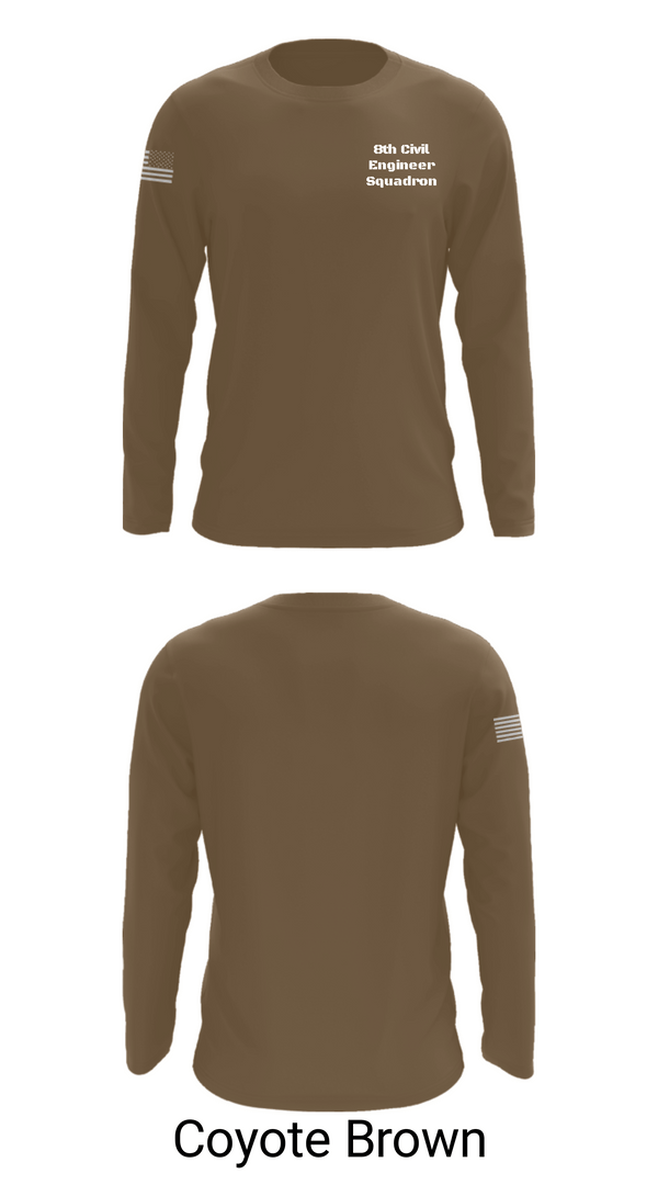 Long Sleeve Performance Shirt, 8th Civil Engineer Squadron, Air Force, Teamtime, Team time, sublimation, custom sports apparel, team uniforms, spirit wear, spiritwear, sports uniforms, custom shirts, team store, custom team store, fundraiser sports, apparel fundraiser