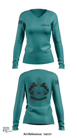 Womens Long Sleeve Vneck Shirt, NA, Army, Teamtime, Team time, sublimation, custom sports apparel, team uniforms, spirit wear, spiritwear, sports uniforms, custom shirts, team store, custom team store, fundraiser sports, apparel fundraiser