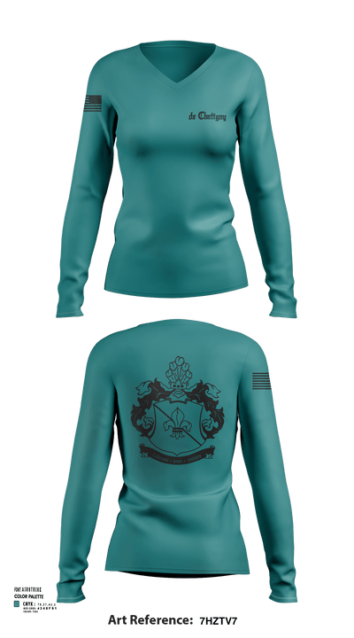 NA 10904761 Women's Long Sleeve V-neck Shirt - 153