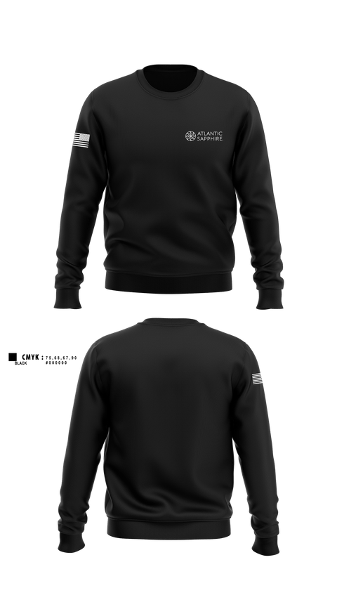 Crew Neck Sweatshirt, Atlantic Sapphire, Army, Teamtime, Team time, sublimation, custom sports apparel, team uniforms, spirit wear, spiritwear, sports uniforms, custom shirts, team store, custom team store, fundraiser sports, apparel fundraiser