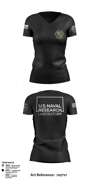 Naval Research Laboratory 46381607 Women's Short Sleeve V-neck Shirt - 3