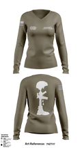 1st Armored Division - 3rd Brigade Combat Team - 2-5 Infantry Action Company 97759468 Women's Long Sleeve V-neck Shirt - 2