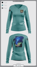 198 92873237 Women's Long Sleeve V-neck Shirt -1 12