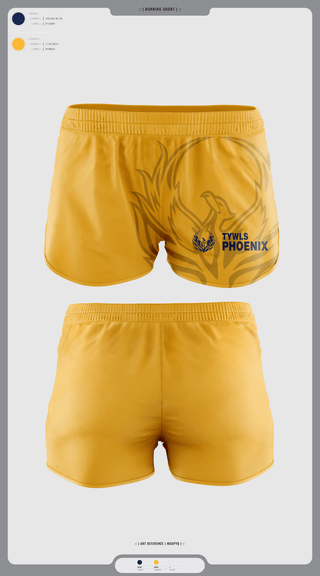 Womens Shorts, TYWLS Phoenix, Spirit Store, Teamtime, Team time, sublimation, custom sports apparel, team uniforms, spirit wear, spiritwear, sports uniforms, custom shirts, team store, custom team store, fundraiser sports, apparel fundraiser