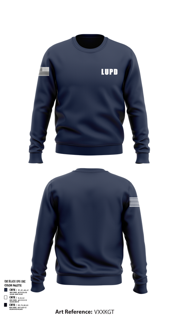Crew Neck Sweatshirt, LUPD, Police, Teamtime, Team time, sublimation, custom sports apparel, team uniforms, spirit wear, spiritwear, sports uniforms, custom shirts, team store, custom team store, fundraiser sports, apparel fundraiser