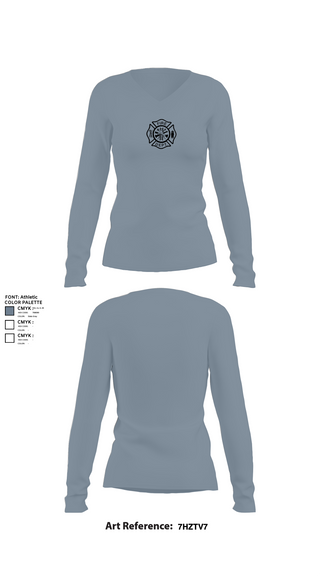 Womens Long Sleeve Vneck Shirt, Ben Wheeler Fire, Fire Department, Teamtime, Team time, sublimation, custom sports apparel, team uniforms, spirit wear, spiritwear, sports uniforms, custom shirts, team store, custom team store, fundraiser sports, apparel fundraiser