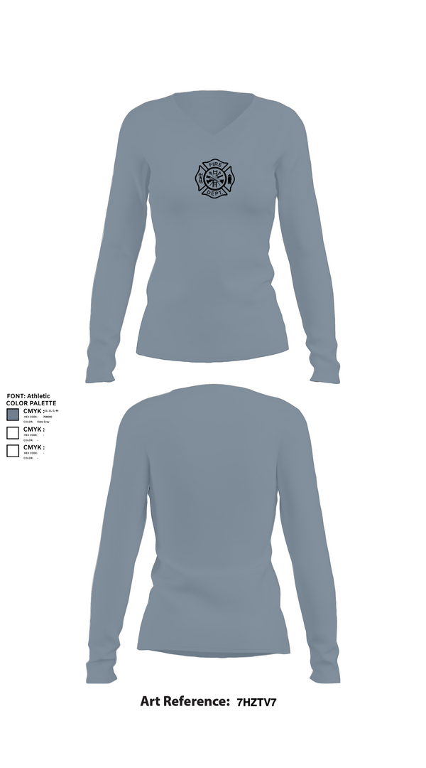 Womens Long Sleeve Vneck Shirt, Ben Wheeler Fire, Fire Department, Teamtime, Team time, sublimation, custom sports apparel, team uniforms, spirit wear, spiritwear, sports uniforms, custom shirts, team store, custom team store, fundraiser sports, apparel fundraiser