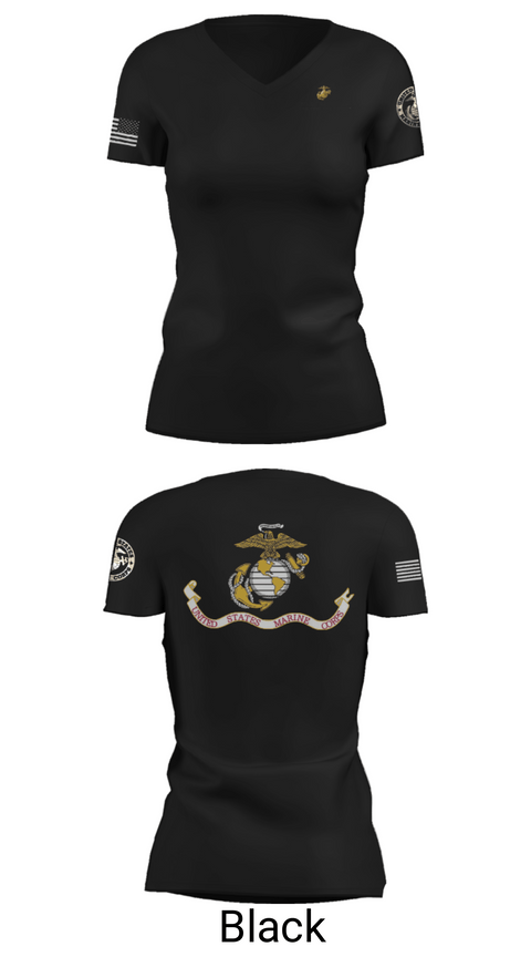 Womens Short Sleeve Vneck Shirt, U.S. Marine Corp, Marines, Teamtime, Team time, sublimation, custom sports apparel, team uniforms, spirit wear, spiritwear, sports uniforms, custom shirts, team store, custom team store, fundraiser sports, apparel fundraiser
