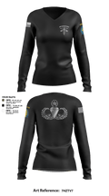 Army Paratroopers Brand 37427971 Women's Long Sleeve V-neck Shirt -1 3