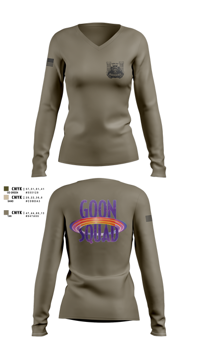 92nd Engineers 80974269 Women's Long Sleeve V-neck Shirt - 5