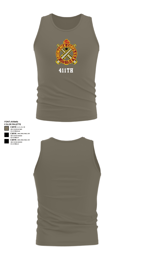 Tank Top, 411TH, Army, Teamtime, Team time, sublimation, custom sports apparel, team uniforms, spirit wear, spiritwear, sports uniforms, custom shirts, team store, custom team store, fundraiser sports, apparel fundraiser