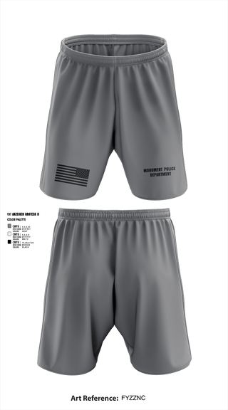 Athletic Shorts With Pockets, Monument Police Department, Police, Teamtime, Team time, sublimation, custom sports apparel, team uniforms, spirit wear, spiritwear, sports uniforms, custom shirts, team store, custom team store, fundraiser sports, apparel fundraiser
