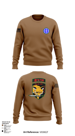 Crew Neck Sweatshirt, A co 935th ASB 3rd Platoon, National Guard, Teamtime, Team time, sublimation, custom sports apparel, team uniforms, spirit wear, spiritwear, sports uniforms, custom shirts, team store, custom team store, fundraiser sports, apparel fundraiser