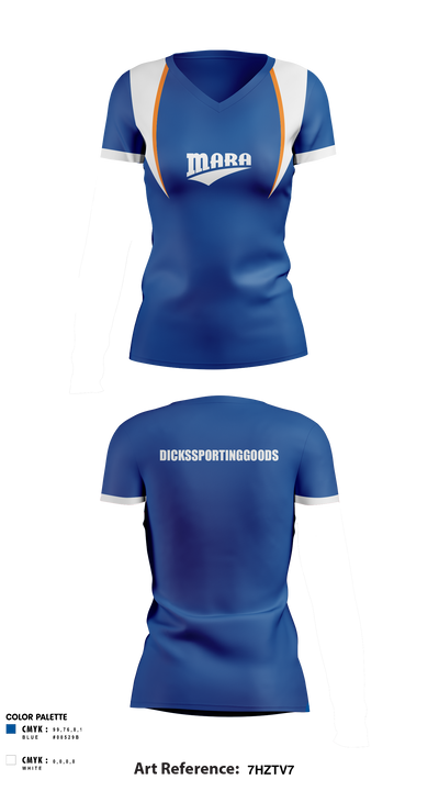 Mara Track & Field Women's Short Sleeve V-neck Shirt - 1