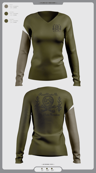 Womens Long Sleeve Vneck Shirt, Ruck Caroline Co., Cross Country, Teamtime, Team time, sublimation, custom sports apparel, team uniforms, spirit wear, spiritwear, sports uniforms, custom shirts, team store, custom team store, fundraiser sports, apparel fundraiser