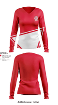Centralia High School Band 25796731 Women's Long Sleeve V-neck Shirt - 1