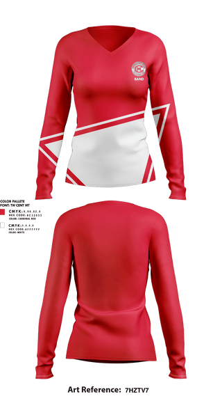 Womens Long Sleeve Vneck Shirt, Centralia High School Band, Spirit Store, Teamtime, Team time, sublimation, custom sports apparel, team uniforms, spirit wear, spiritwear, sports uniforms, custom shirts, team store, custom team store, fundraiser sports, apparel fundraiser