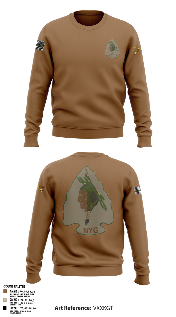 Crew Neck Sweatshirt, , National Guard, Teamtime, Team time, sublimation, custom sports apparel, team uniforms, spirit wear, spiritwear, sports uniforms, custom shirts, team store, custom team store, fundraiser sports, apparel fundraiser