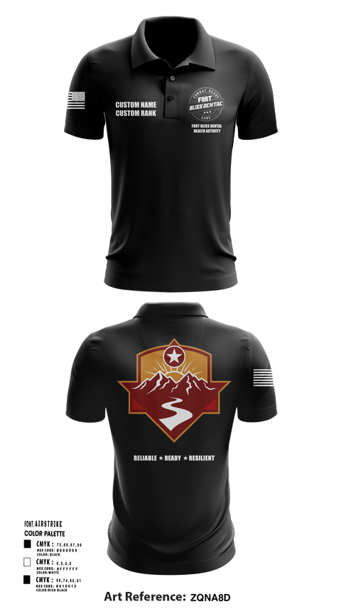 Short Sleeve Performance Polo, Fort Bliss DENTAC, Army, Teamtime, Team time, sublimation, custom sports apparel, team uniforms, spirit wear, spiritwear, sports uniforms, custom shirts, team store, custom team store, fundraiser sports, apparel fundraiser