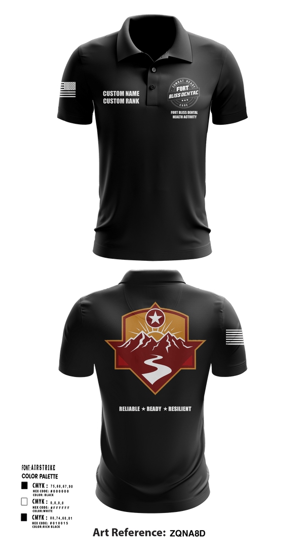 Short Sleeve Performance Polo, Fort Bliss DENTAC, Army, Teamtime, Team time, sublimation, custom sports apparel, team uniforms, spirit wear, spiritwear, sports uniforms, custom shirts, team store, custom team store, fundraiser sports, apparel fundraiser