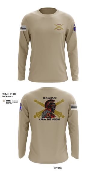 Long Sleeve Performance Shirt, ALPHA ROCK, Army, Teamtime, Team time, sublimation, custom sports apparel, team uniforms, spirit wear, spiritwear, sports uniforms, custom shirts, team store, custom team store, fundraiser sports, apparel fundraiser