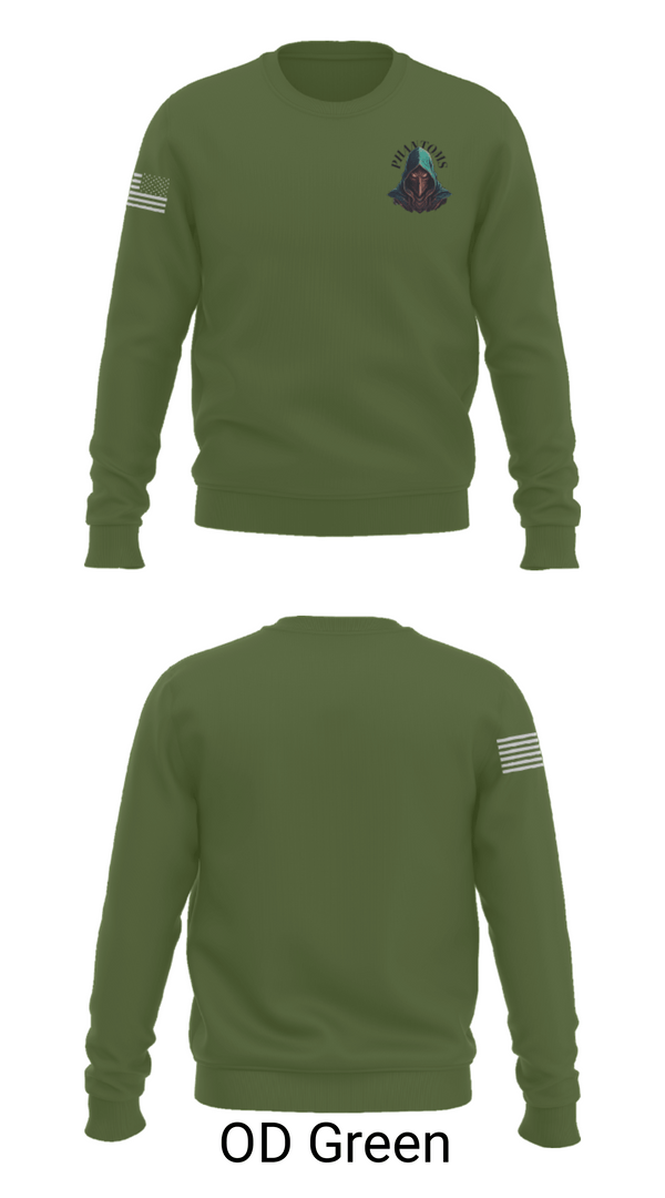 Crew Neck Sweatshirt, 2nd Platoon Charlie Battery 5-4, Army, Teamtime, Team time, sublimation, custom sports apparel, team uniforms, spirit wear, spiritwear, sports uniforms, custom shirts, team store, custom team store, fundraiser sports, apparel fundraiser