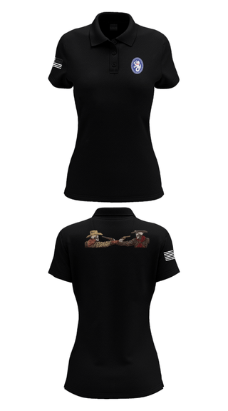 Womens Short Sleeve Performance Polo, 1-194 C Co, National Guard, Teamtime, Team time, sublimation, custom sports apparel, team uniforms, spirit wear, spiritwear, sports uniforms, custom shirts, team store, custom team store, fundraiser sports, apparel fundraiser