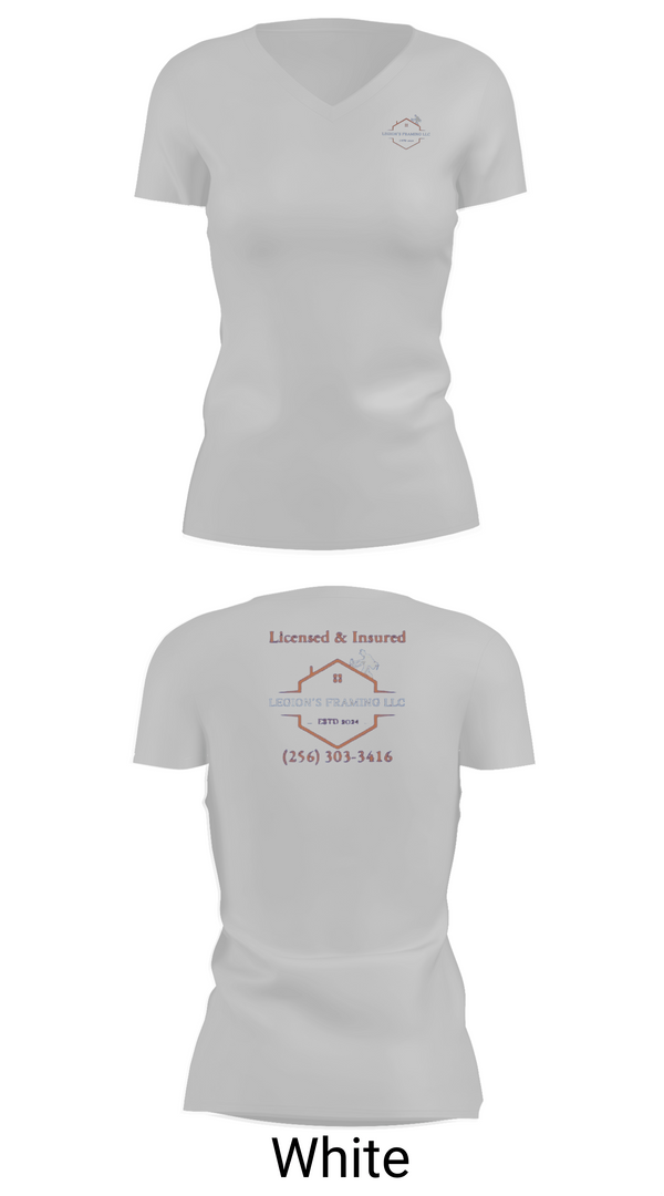 Womens Short Sleeve Vneck Shirt, LEGION'S FRAMING LLC, , Teamtime, Team time, sublimation, custom sports apparel, team uniforms, spirit wear, spiritwear, sports uniforms, custom shirts, team store, custom team store, fundraiser sports, apparel fundraiser