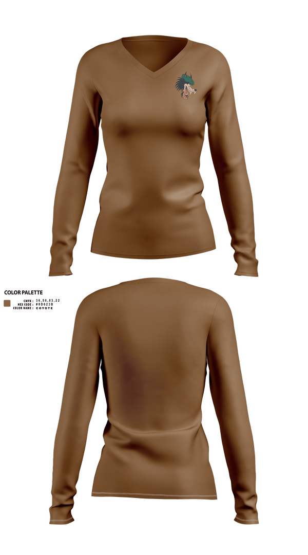 Womens Long Sleeve Vneck Shirt, DireWulf, , Teamtime, Team time, sublimation, custom sports apparel, team uniforms, spirit wear, spiritwear, sports uniforms, custom shirts, team store, custom team store, fundraiser sports, apparel fundraiser