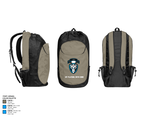 Gear Bag, 1st Platoon, 95th CBRN, Army, Teamtime, Team time, sublimation, custom sports apparel, team uniforms, spirit wear, spiritwear, sports uniforms, custom shirts, team store, custom team store, fundraiser sports, apparel fundraiser