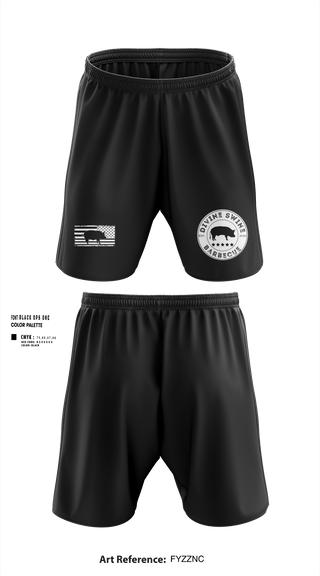Athletic Shorts With Pockets, Divine Swine Barbecue, , Teamtime, Team time, sublimation, custom sports apparel, team uniforms, spirit wear, spiritwear, sports uniforms, custom shirts, team store, custom team store, fundraiser sports, apparel fundraiser