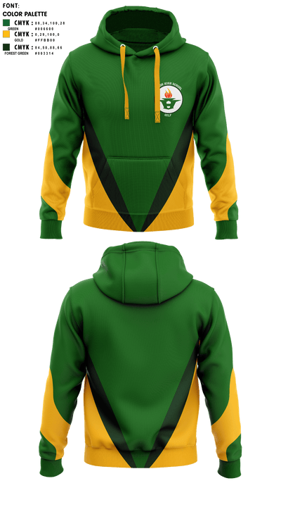 Huron High School Golf 78087390 Hoodie - 1