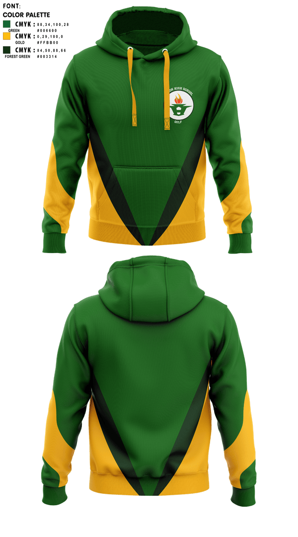 Hoodie, Huron High School Golf, Golf, Teamtime, Team time, sublimation, custom sports apparel, team uniforms, spirit wear, spiritwear, sports uniforms, custom shirts, team store, custom team store, fundraiser sports, apparel fundraiser