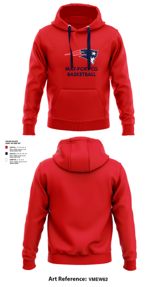Hoodie, May-Port CG High School Basketball, Men's Basketball, Teamtime, Team time, sublimation, custom sports apparel, team uniforms, spirit wear, spiritwear, sports uniforms, custom shirts, team store, custom team store, fundraiser sports, apparel fundraiser