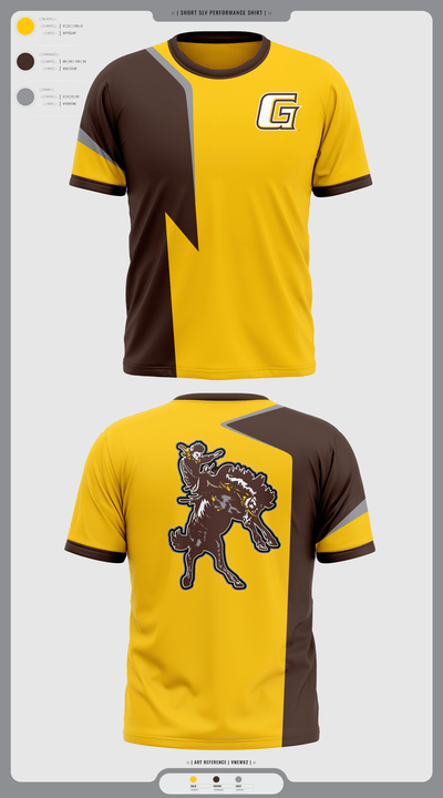 Garden City Broncbusters 16603778 Short Sleeve Performance Shirt - 1