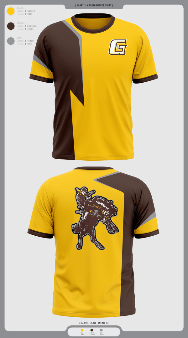 Short Sleeve Performance Shirt, Garden City Broncbusters, Golf, Teamtime, Team time, sublimation, custom sports apparel, team uniforms, spirit wear, spiritwear, sports uniforms, custom shirts, team store, custom team store, fundraiser sports, apparel fundraiser