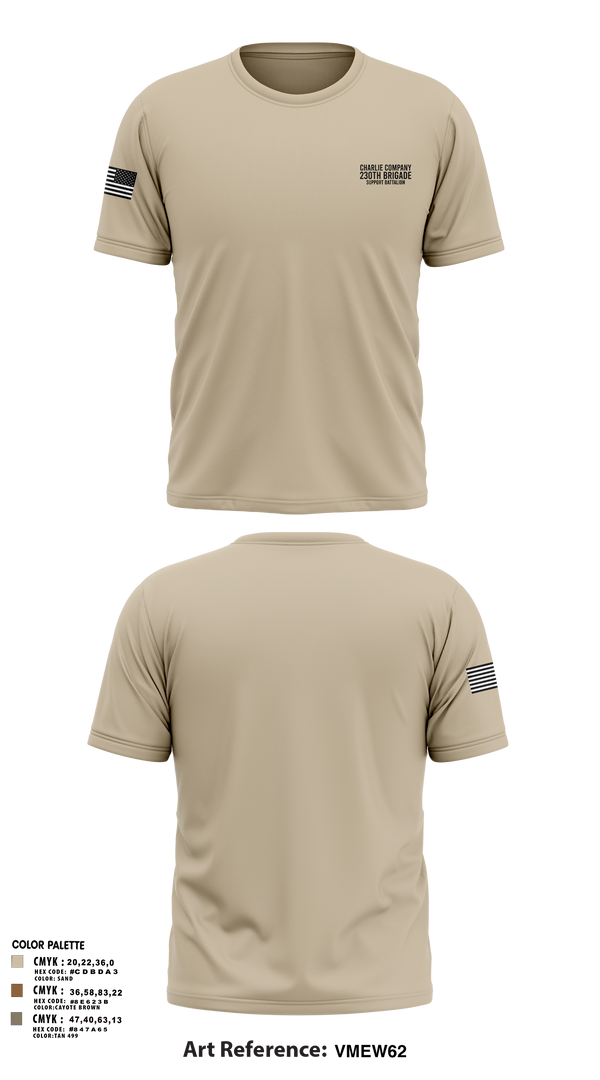 Charlie Company 230th Brigade Support Battalion Old School Cotton Feel Shirt - 1