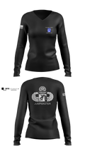 112th Signal Jumpmaster 13242018 Women's Long Sleeve V-neck Shirt - 3