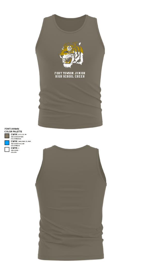 Tank Top, Fort Towson Junior High School Cheer, Cheer, Teamtime, Team time, sublimation, custom sports apparel, team uniforms, spirit wear, spiritwear, sports uniforms, custom shirts, team store, custom team store, fundraiser sports, apparel fundraiser