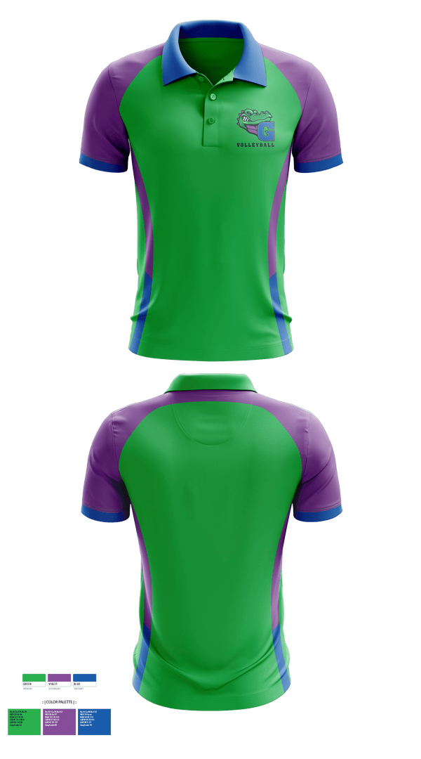 Short Sleeve Performance Polo, James N Gamble Montessori Junior High School Volleyball, Women's Volleyball, Teamtime, Team time, sublimation, custom sports apparel, team uniforms, spirit wear, spiritwear, sports uniforms, custom shirts, team store, custom team store, fundraiser sports, apparel fundraiser