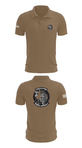 Short Sleeve Performance Polo, 90th ASB B co 4Th Platoon, Army, Teamtime, Team time, sublimation, custom sports apparel, team uniforms, spirit wear, spiritwear, sports uniforms, custom shirts, team store, custom team store, fundraiser sports, apparel fundraiser