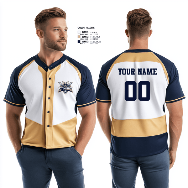 Full Button Baseball Jersey, STINGERZ, Baseball, Teamtime, Team time, sublimation, custom sports apparel, team uniforms, spirit wear, spiritwear, sports uniforms, custom shirts, team store, custom team store, fundraiser sports, apparel fundraiser